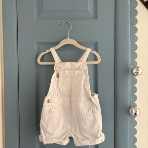 White Toddler Levi Overalls 2T